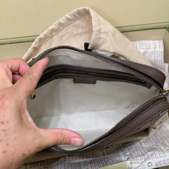 Gucci Ophidia GG Shoulder Beige Drawstring Dust bag with Black Logo - Picture 4 of 11